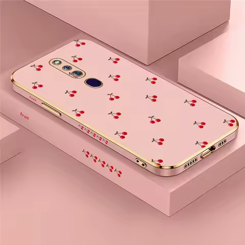 Cartoon Cherry Fruits Phone Case For OPPO F29 Pro F23 F21 F19 Pro + F17 F15 F11 F9 F5 F1S Drop Resis