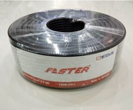 สาย Faster SStar RG-6U 100 เมตร ชีลล์ 60%  (3 ม้วน)