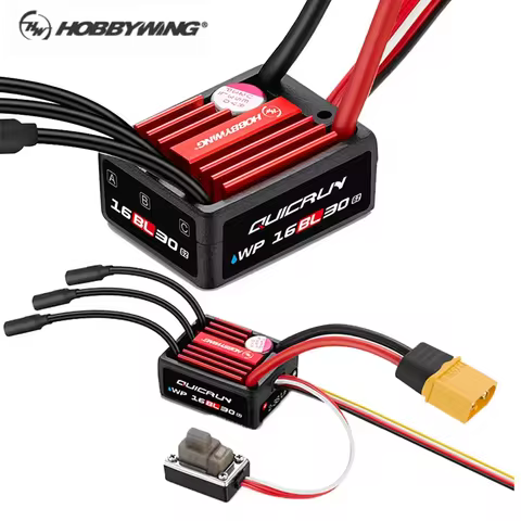 New Hobbywing QuicRun WP 16BL30 G2 30A ESC Brushless Sensorless for 1/16 and 1/18 Scale RC Cars