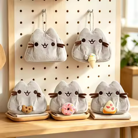 Keychain Pusheen Keychain Bag Charms Pendants Pusheen Cat Accessories Cartoon Cat Keychain for Bags 