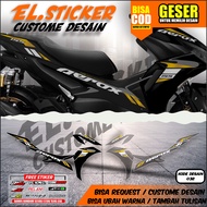 Striping aerox new old 155 transparent sticker nvx racing motif tiland yamaha nvx vietnam 4a