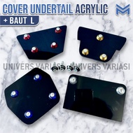 Cover UNDERTAIL Rear Fender COVER ACRYLIC Glass R15V3 R15V4 NINJA 250fi NINJA Z250 CBR150R CB150 VARIO 125 VARIO 150 LED Thickness 2MM HIGH QUALITY COVER UNDER TAIL ACRYLIC 2MILI PNP FREE Bolt Lock L Color