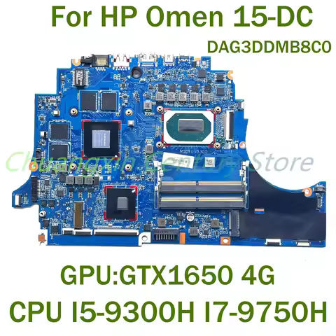 DAG3DDMB8C0 motherboard For HP Omen 15-DC Laptop with CPU I5-9300H I7-9750H GPU: GTX1650 4G 100% Tes