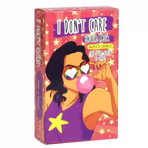 I DON'T CARE Oracle Deck A 82 Cards English Version Board games Cards Selfcare for Tarot Readings Vi