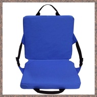 (S V T D)1 Piece Foldable Outdoor Cushion Chair with Backrest Soft Cushion Chair Portable  Camping Beach Hiking Stadium Seat Pad ,Blue