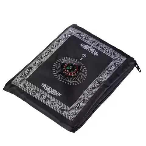 Convenient Pocket Prayer Mat Travel Praying Rug Portable with Compass Muslim Prayer Rug With Qibla F