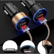 Car USB Phone Charger Voltmeter 3.1A 5V Dual Ports Digital Led 3.1A 5V USB Pengecas Telefon Kereta