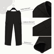 ZY LP9593 L-5XL Cargo Pants Thick Fabric Pocket Cargo Pant Multi Pocket Work Pants Side Pocket Pants