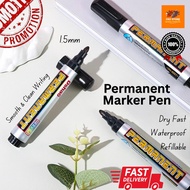 Permanent Marker Pen Waterproof Marker Pen Quick Dry Marker Fast Dry Marker Pen Kekal Alat Tulis Off