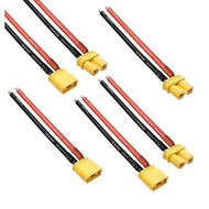 XT30 Connector Plug Cable - Female and Male Connectors Adapter with 14/16/18AWG 100/150/300mm Silico