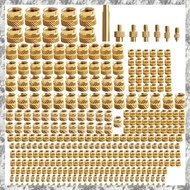 [I O J E] 3D Printer Hot Melt Heat Knurled Embed Brass Insert  M2/M2.5/M3//M5/M6 345pcs W/7pcs Heat-