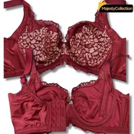 34E Besi Bra Span Cotton Lembut Wired Lace Bra Baju Dalam Wanita