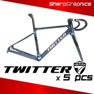 ▤❦Twitter Bike Frame Brand Sticker Decal