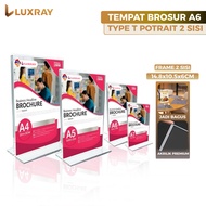Acrylic Display A6 Portrait Acrylic Brochure Holder 2 Sides Acrylic Card Holder File Organizer Folde