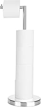 RFOUO Brushed Nickel Toilet Paper Stand,Free Standing Toilet Paper Holder Stand,Bathroom Toilet Pape