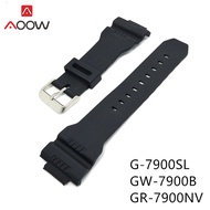PU Strap Band for Casio G-SHOCK G-7900SL GW-7900B GR-7900NV Men Sport Outdoors Rubber Replacement Bracelet Watch Accessories