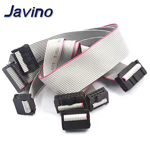 2PCS 2.54MM pitch FC-6/8/10/14/16/20/40/50 PIN 30CM JTAG ISP DOWNLOAD CABLE Gray Flat Ribbon Data Ca