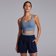 [Yoga Fitness] Yoga Vest Women Summer Thin Style Breathable Bra with Chest Pad Outdoor Sports Fitnes