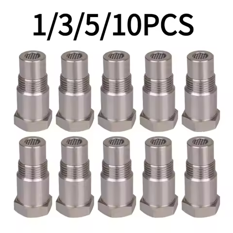 Stainless Steel O2 Oxygen Sensor Spacer M18X1.5 For Performance Modification Catalyst 1/3/5/10Pcs Mi