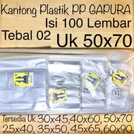 [Isi100] Plastik Laundry Gapura 50x70 Tebal 02 / Kantong Plastik PP Laundry Tipis 50x70x02 / Plastik