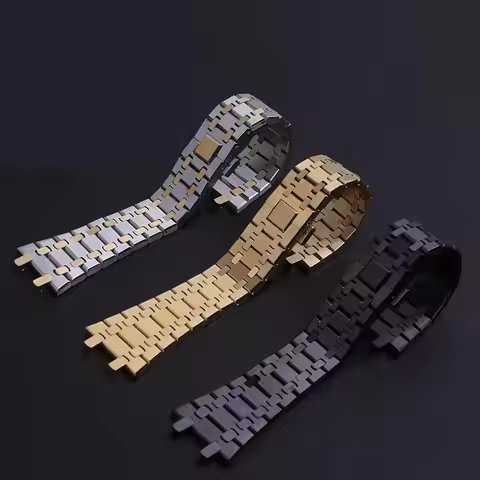 Watch Band 21mm 26mm Men Women Full Stainless Steel Bracelet For AP ROYAL OAK 15400 26331 15500 Watc
