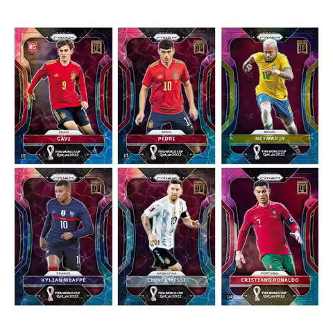 Diy Panini Football Star Card Cristiano Ronaldo Lionel Messi Neymar Mbappe Collection Flash Card Car