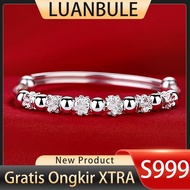LUANBULE Silver Bracelet S999 Adjustable Couple Style