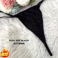 Sexy Plain Black Gstring Plus Size Women Gstring Tstring