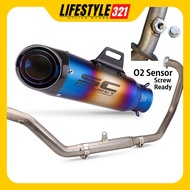 CFMOTO 250SR LITE NK250 250SR Exhaust Pipe O2 Sensor Ready Titanium Motorcycle Exhaust NK250