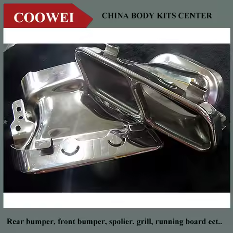 Dual Square Rear Exhaust Pipe Tip Muffler For Mercedes Benz W221 W164 X166 X164 W176 S300 S350 S500 