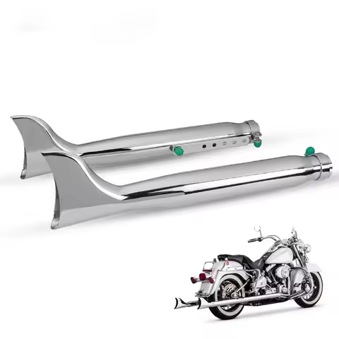 Motorcycle Retro Silver Fishtail Exhaust Muffler 24HP 32HP Engine Part Case for Ural K750 M1 M72 R71
