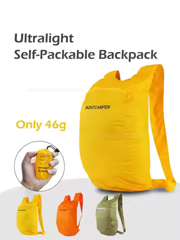 Foldable Backpack Self-Packable 16L Daypack 46g Ultralight 20D Nylon Folding Backpack for Outdoor Tr