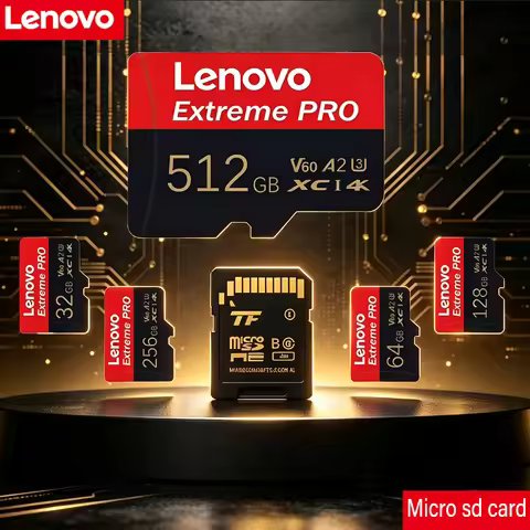 Lenovo 512GB Micro SD Card High Endurance Class 10 256GB Speed 100MB/s A2 U3 4K Compatible for Phone