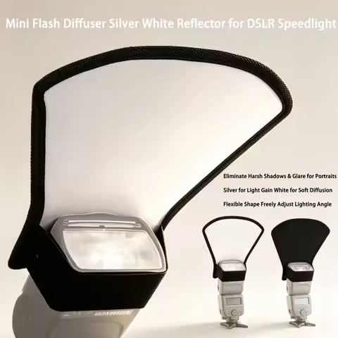 Universal Softbox Flash Bounce Reflector Diffuser Softbox Camera Accessories Silver White fits Godox