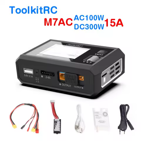ToolkitRC M7AC 100W AC / 300W DC Input XT60 XT30 Output Multifunction Suppot Dual Smart Charger Sign