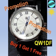 Buy 1 Get 1 Free  Quantum Science Scalar Energy Lady's S/Steel Dress Watch w/Leather Strap (QW1DF)