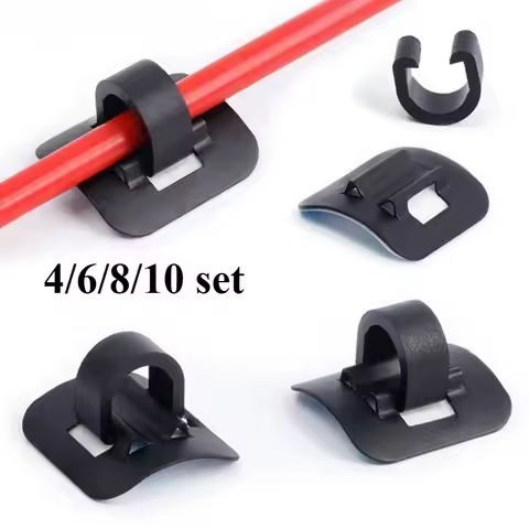 4/6/8/10Pcs C Shape Guide Cable Tube Fixed Clamp Self-adhesive Bicycle Shift Brake Fixing Clamp Stic