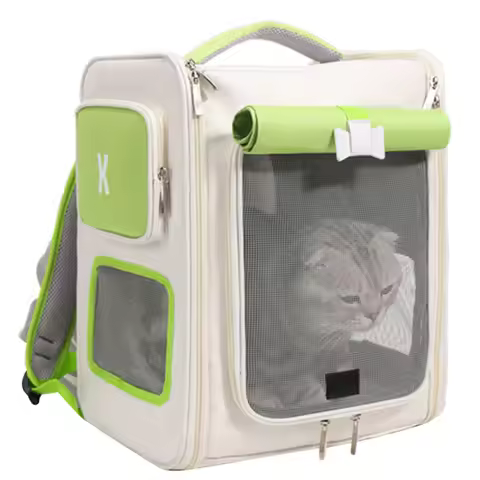 Expandable Backpack For Cats Large Capacity Breathable Foldable Cat Carrier Bag Portable Pet Travel 