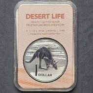 [Unique & Collectible] Australia Kangaroo 2024 $1 1oz Silver Frosted Uncirculated Coin