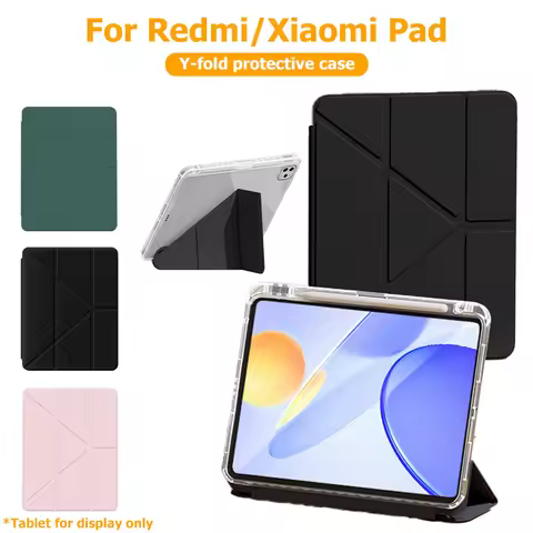 Y Fold With Pencil Holder Case For Xiaomi Red Pad 2 2025 SE 11 8.7 Pad 7 6 5 Pro Pro 12.1 Poco Pad 1