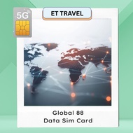 【Global 88】Worldwide Plus 88 Countries Roaming Data Travel Sim Card【5GB-10GB】ET Travel - Travel Sim