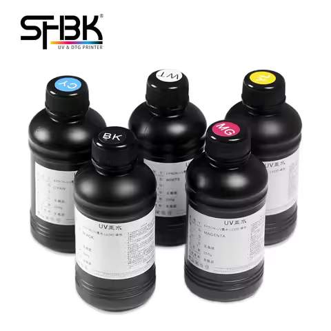 5 Bottles 1 Set Kit 1250ML UV DTF Ink for A3 A4 UV Flatbed Printer Compatible EPSON DX5 TX800 XP600