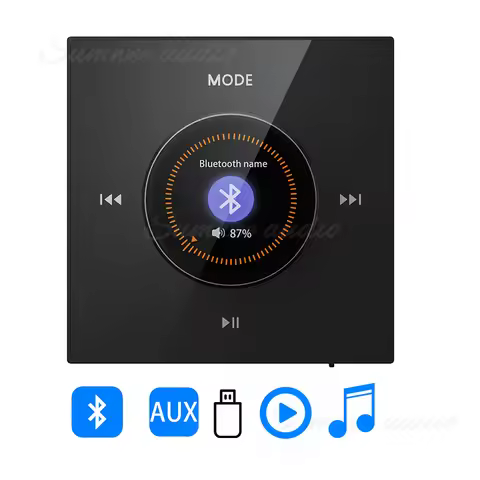 Mini Wall Amplifier Panel Bluetooth-compatible HiFi Home Theater Stereo Sound Audio