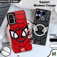 Latest So Cool Infinix GT 30 Pro Case 2025 Support Wireless Charger Spideman Motif | SoftCase HP Inf