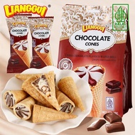 [HALAL] Lianggui Chocolate Cones 108g Chocolates Flavor Wafer Roll Chocolate Biscuit Shape Ice Cream Ice Cones Wafer CHOCO COCONUT/ STRAWBERRY/ CHOCO &amp; MILK BURSTLURRY CRISPY &amp; SWEET Wafer Round Salut Chocolate Cones Chocolates Flavor