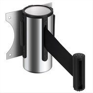 Crowd Control Retractable Belt Barrier - 10Ft Wall Mounted Safety Barrier Belt Queue Line Dividers w