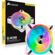 Corsair QL Series, White QL140 RGB, 140mm RGB LED Fan, Single Pack