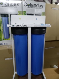 เครื่องกรองน้ำใช้ 2ขั้นตอน รุ่น BigBlue 20" CIF+RIF ท่อเข้า-ออก 1 นิ้ว แบบตั้ง