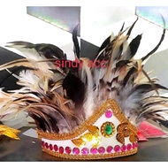 Traditional dance feather crown crown cantik