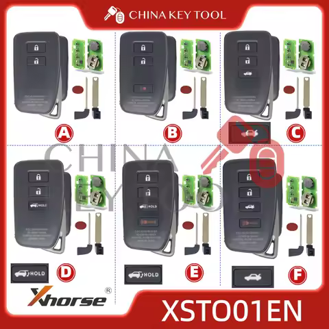 1PCS Xhorse XSTO01EN Global Version XM38 Smart Key 4D 8A 4A All in One with Logo for Lexus Support p